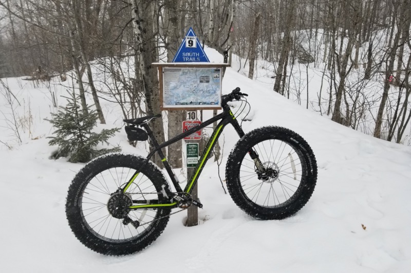 bike near snow