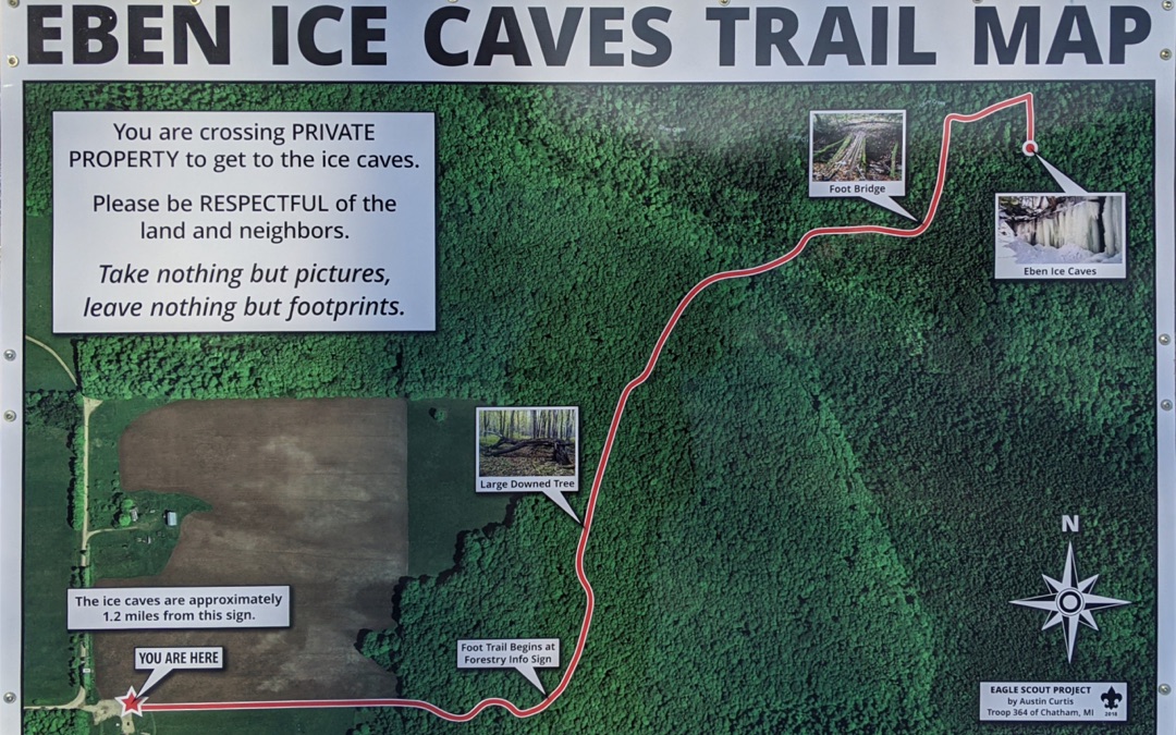 Eben Ice Caves Trailhead Parking