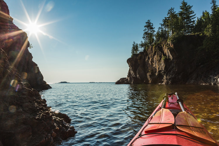 Kayaking in Marquette at Presque Isle